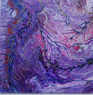 Schilderij getiteld "Pretty in purple" door Art By Monique, Origineel Kunstwerk, Acryl