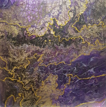 Painting titled "Fancy purple" by Art By Monique, Original Artwork, Acrylic