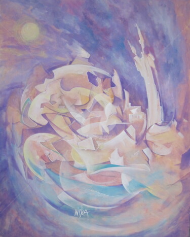 Картина под названием "В лунном свете зазе…" - Ника Тартаковская, Подлинное произведение искусства, Акрил