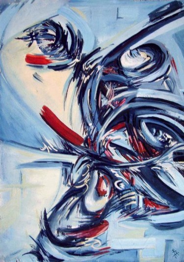 Peinture intitulée "COMPOSITION II" par Abdelmadjid Medji, Œuvre d'art originale