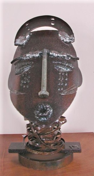 Peinture intitulée "tête africaine VIII" par Medora, Œuvre d'art originale