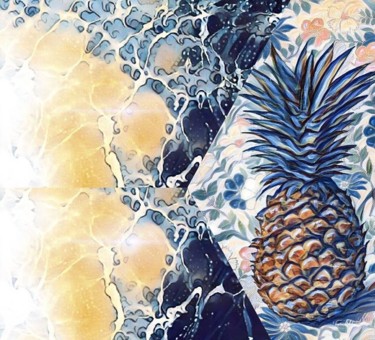 Arts numériques intitulée ""Ananas Obsession"" par Medushiva, Œuvre d'art originale, Peinture numérique