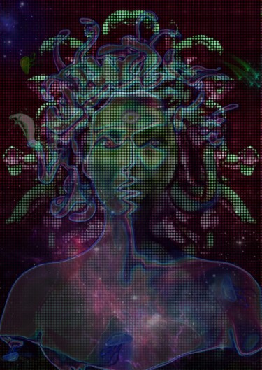 Arte digital titulada "Meduse" por Medushiva, Obra de arte original, Pintura Digital