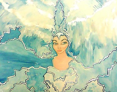 Картина под названием "Вечная мерзлота" - Вера Медяник, Подлинное произведение искусства, Гуашь