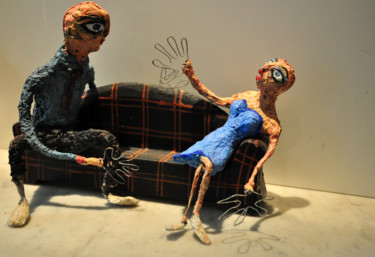 Sculpture intitulée "128 conversation am…" par Marie-Emmanuelle Franquelin, Œuvre d'art originale
