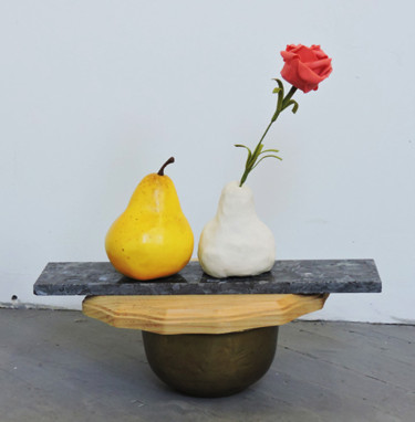 Skulptur mit dem Titel "GET DOWN TO BRASS S…" von Megan Stroech, Original-Kunstwerk, Keramik