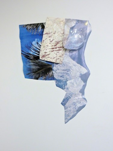 Collagen mit dem Titel "INS AND OUTS" von Megan Stroech, Original-Kunstwerk, Andere
