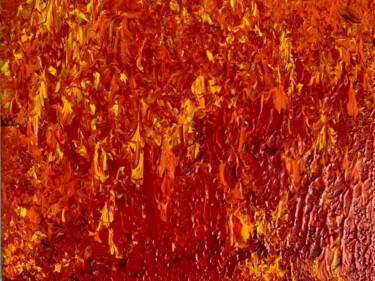 Painting titled "FLAMME" by Patrice Bontemps, Original Artwork, Acrylic