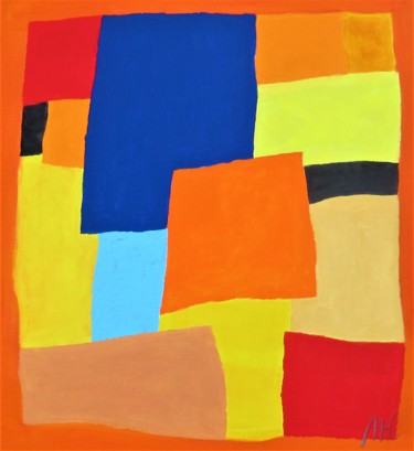 Plaza Amigo # 6. Painting titled "Plaza Amigo # 6." by Megha Hendrick, Original Art, Acrylic