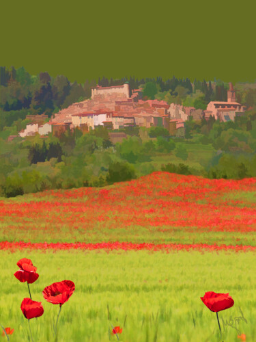 Fotografie getiteld "Village provence" door Francesca Megnet, Origineel Kunstwerk, Digitale fotografie