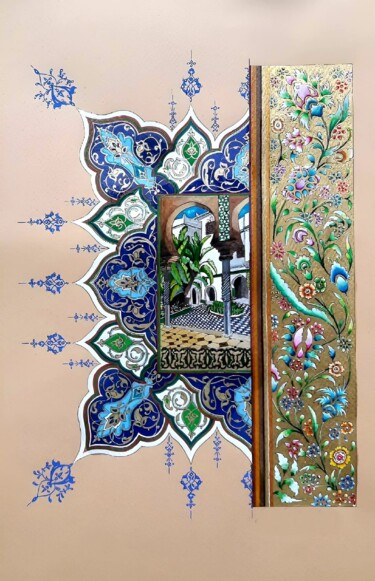 Ζωγραφική με τίτλο "Fenêtre Orientale" από Mehdi Abtroun, Αυθεντικά έργα τέχνης, Ακρυλικό