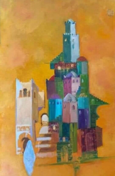 Painting titled "Oriental style" by Mehdi Abtroun, Original Artwork, Acrylic