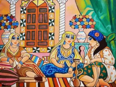 Painting titled "Women’s World" by Mehdi Abtroun, Original Artwork, Acrylic