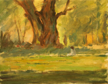 Pittura intitolato "picnic" da Mehdi Fahraji, Opera d'arte originale, Olio