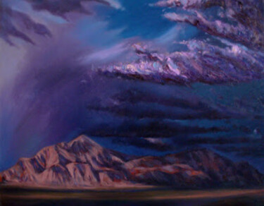 Painting titled "Landscape" by Mehdi Fahraji, Original Artwork, Oil
