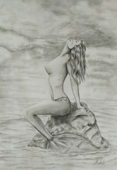 Drawing titled "Le charme de la nat…" by Mehdi Niro, Original Artwork, Pencil