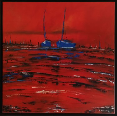 Peinture intitulée "Marée basse" par Mehenni M, Œuvre d'art originale, Huile