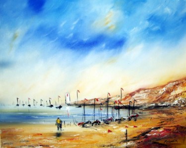 Malerei mit dem Titel "Retour de pêche" von Mehenni M, Original-Kunstwerk
