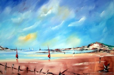 Painting titled "Les voiles" by Mehenni M, Original Artwork