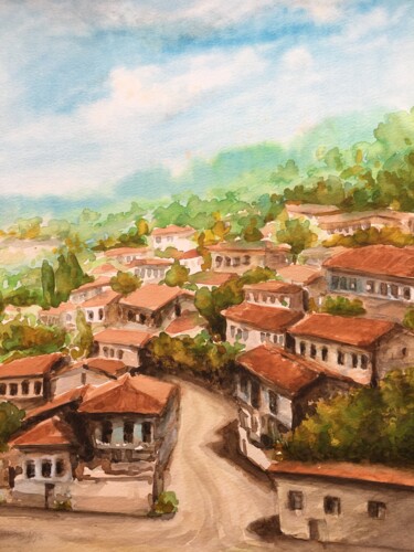 Malerei mit dem Titel "Traditional Turkish…" von Mehmet Kavas, Original-Kunstwerk, Aquarell