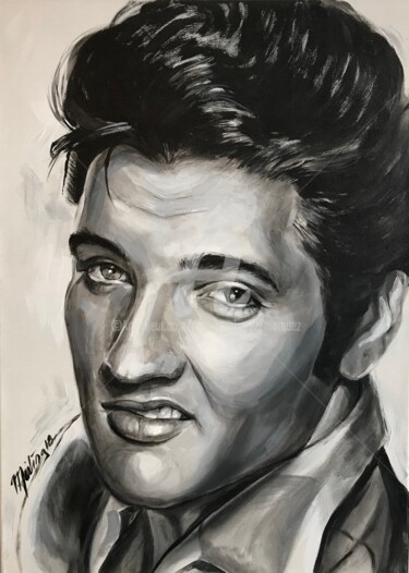 Pintura titulada "Elvis Presley" por Meiling Alvarez Marquez, Obra de arte original, Acrílico