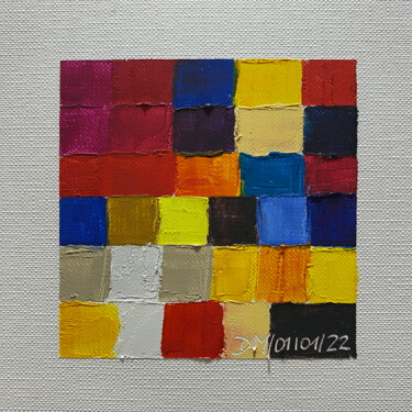 Peinture intitulée "Quadrata Nr.61 | Or…" par Dietmar Meinhardt (MeinhardtART), Œuvre d'art originale, Huile Monté sur Carton