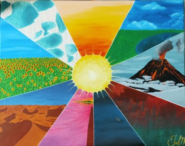 Malerei mit dem Titel "Rayon" von Meirilye Vigée--Surinon, Original-Kunstwerk, Acryl
