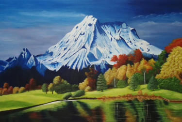 Malarstwo zatytułowany „The Autumn Valley” autorstwa Mela Calkic, Oryginalna praca, Akryl