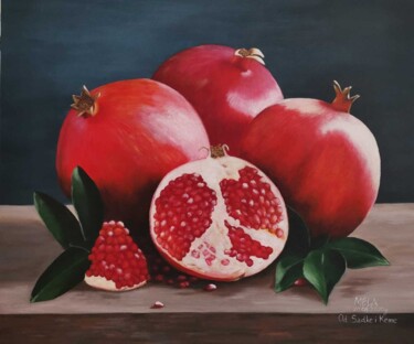 Pintura titulada "Pomegranates" por Mela Calkic, Obra de arte original, Acrílico