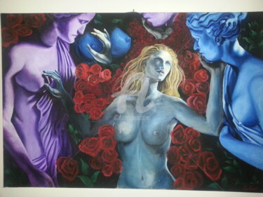 Pittura intitolato "tre" da Manuela Curiale, Opera d'arte originale, Olio