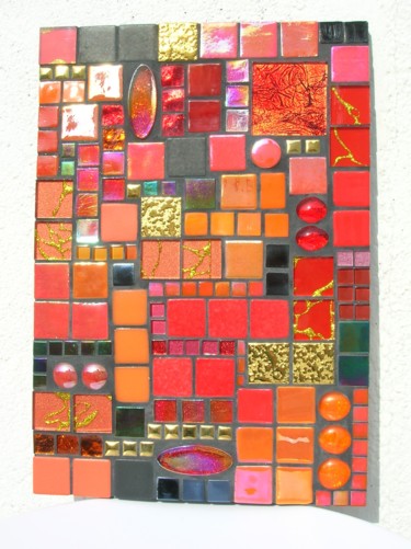 Artisanat intitulée "Tableau mosaique ro…" par Melandyne, Œuvre d'art originale