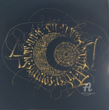 Malerei mit dem Titel "calligraphie 5" von Mélanie Griffon, Original-Kunstwerk, Acryl