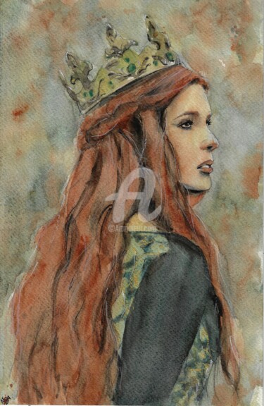 Painting titled "Lost Kingdom" by Melanie Kempkes, Original Artwork, Watercolor