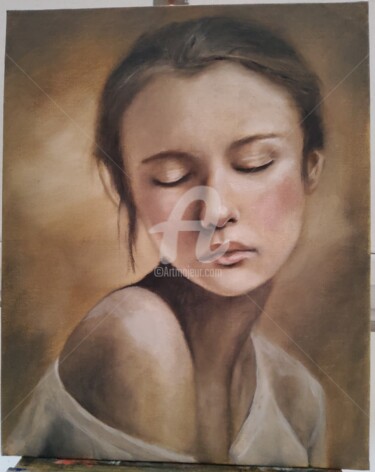 Malerei mit dem Titel "Silence" von Melanie Kempkes, Original-Kunstwerk, Öl