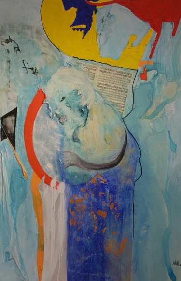 Картина под названием "Songe" - Mélo, Подлинное произведение искусства, Акрил Установлен на Деревянная рама для носилок