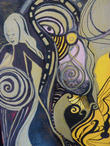Malerei mit dem Titel "" Femme de l'ombre "" von Mélo, Original-Kunstwerk, Acryl
