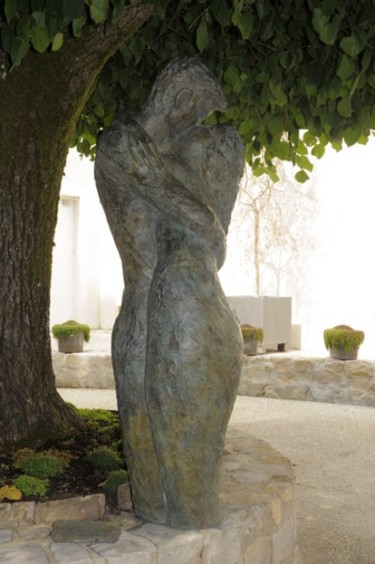 Sculpture titled "FLAMME" by Melanie Quentin, Original Artwork, Resin