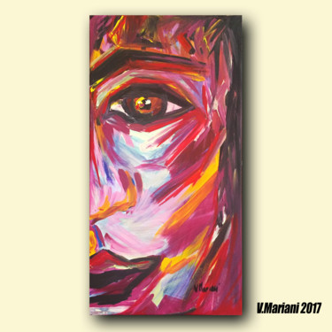 Painting titled "Lo sguardo" by Mel Art, Original Artwork, Acrylic