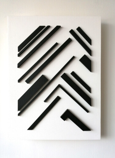 Картина под названием "BLACK RYTHMES" - Melborn, Подлинное произведение искусства, Пигменты