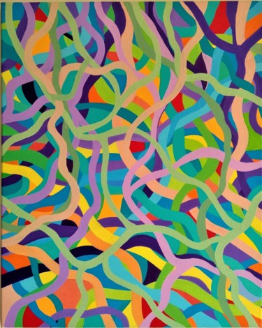 Painting titled "Maze of life's jour…" by Elena Moshchenko, Original Artwork, Acrylic