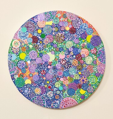 Картина под названием "Confetti" - Elena Moshchenko, Подлинное произведение искусства, Акрил Установлен на Деревянная рама д…