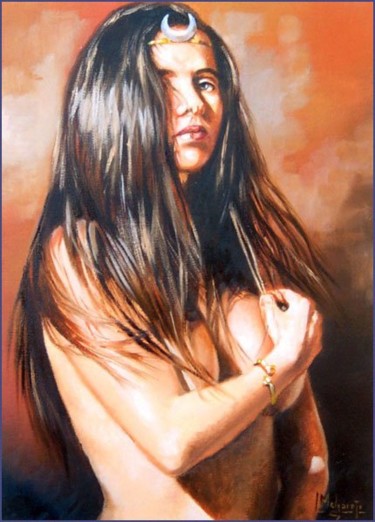 Painting titled ""Diana"." by Miguel Angel López Melgarejo, Original Artwork