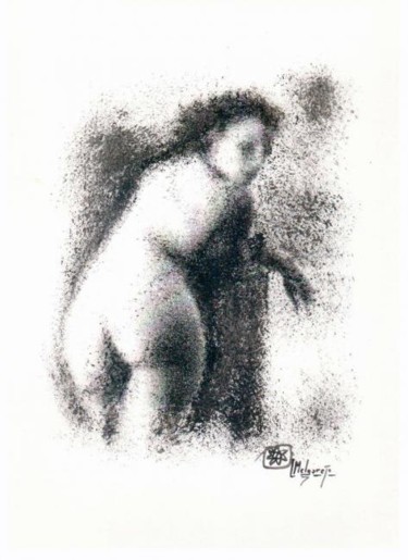 Drawing titled "" Desnudo femenino…" by Miguel Angel López Melgarejo, Original Artwork