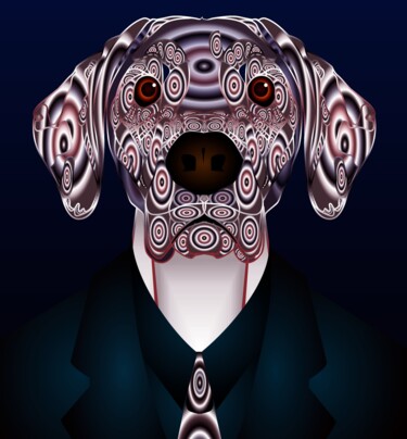 Digital Arts titled "business dog" by Melih Suad Kocabıçak, Original Artwork, 2D Digital Work