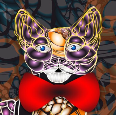 Digital Arts titled "business cat_02" by Melih Suad Kocabıçak, Original Artwork, 2D Digital Work