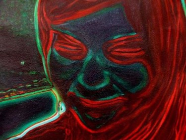 Painting titled "Neon" by Melinda Torok, Original Artwork, Oil