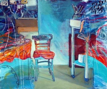 Painting titled "Atelier III" by Melinda Torok, Original Artwork, Oil