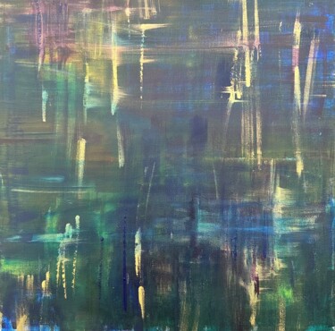 Painting titled "Blue January" by Melissa Davies, Original Artwork, Acrylic