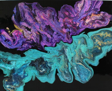 Pittura intitolato "Cosmic collision" da Melissa Schaller, Opera d'arte originale, Acrilico