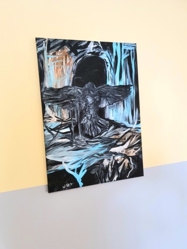 Malerei mit dem Titel "Odin" von Melissa Weiser, Original-Kunstwerk, Acryl